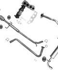 Durable Exhaust Resonator And Catalytic Converter Extension Pipe Replacement Kit For Scion Tc 2011 2016 components visible