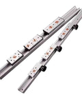 Built-In Dual Axis Linear Guide Rail SGR10 28mm Wide Block With Wheel For 3D Printer Parts showing two rails with blocks.