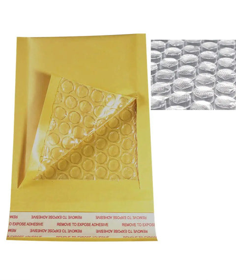 30 Pack 3.5x5 Inch Padded Bubble Mailers Self Seal Kraft Envelopes For Fast Shipping, small protective mail bags shown open