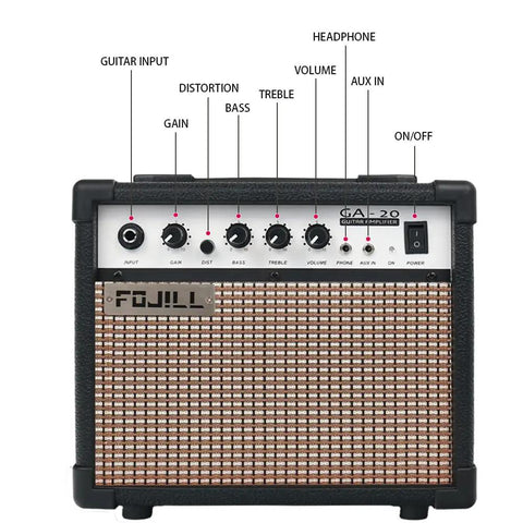 20W amplifier from Cool Shape 4 String Electric Bass Guitar Kit With 20W Amplifier For Beginners Includes Gig Bag, Strap, Picks