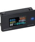 Open Transformer AC Multimeter Digital Energy Meter KWSAC300-100A with 360 Degree Color LCD displaying voltage, current, and power.