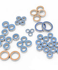 Beefed-Up Ball Bearing Set for One-Tenth Traxxas TRX4 RC Car, Chrome Steel Bearings, 52100 Quality Parts, assorted sizes on white surface