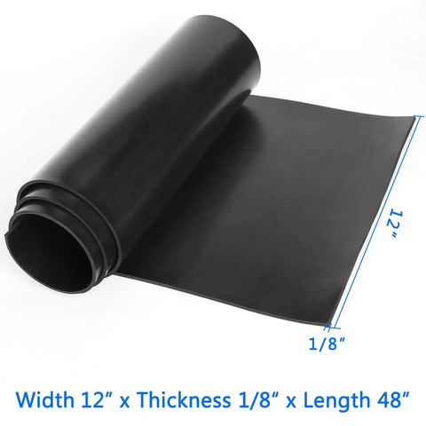 Solid Neoprene Rubber Strips Twelve Inches Wide By One Eighth Inch Thick By Forty Eight Inches Long For DIY Gaskets Sealing