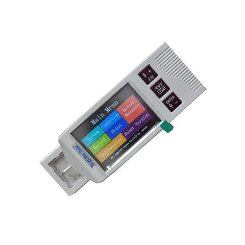 Heavy Duty Portable Surface Roughness Tester Plug And Ready Setup quick charge bright LCD screen showing main menu options.