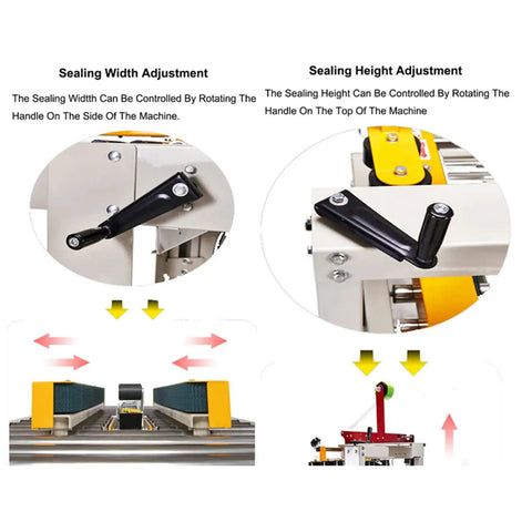 Crush Your Shipping Rush Like A Boss With This Smooth Auto Carton Sealer Machine For Quick Box Taping adjustable sealing width and height.