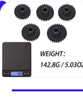 Pinion Gears Hardened Steel 26T 27T 28T 29T 30T For Traxxas RC Cars With 5mm Shaft Compatible E Revo X Maxx XRT XO1 Funco Spur 6S 8S Beefed Up Wear Resistant Gear Set shown with weight