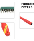 Professional 1000V VDE Insulated Screwdriver Set For Electricians And Techs With Magnetic Alloy Steel Bits And Torx Drivers For Safe High Voltage Jobs You Can Trust, red insulated handle and bit set