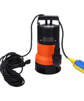 Automatic Submersible Utility Pump With Auto Shutoff Float Switch Blasts Through 1000W Loads For Stress Free Basement Flooding And Quick Yard Drainage Heavy Duty Set It Forget It Workhorse with orange body and float switch.