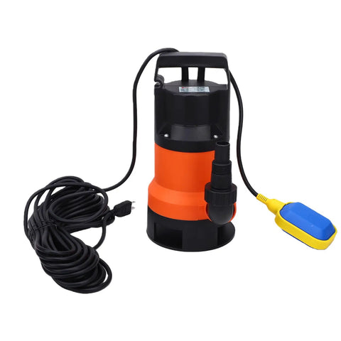 Versatile Heavy Duty Submersible Sump Pump Featuring Automatic Float Switch For Outdoor Ponds And Flooded Cellar Drainage 110V US Plug with power cord.
