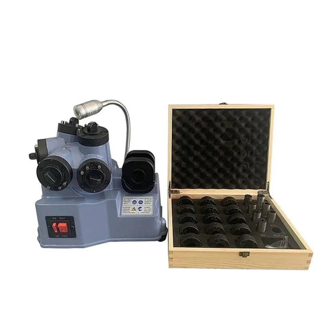 Top Rated Universal End Mill Grinder With Powerful 600W Brushless Motor For Sharp Precision Tool Maintenance And Easy Setup with tool holder box.