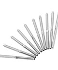 Left Right Hand Swage Lag Screws Kit In T316 Stainless Steel For DIY Cable Railing 10Pcs arranged in a fan shape