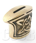 Bronze pommel of Finger Guard Bolster And Pommel Knife Handle Set For Custom Blade Making, hand cast with intricate design