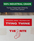 Heavy Duty Polypropylene Tie Twine For Bundling And Packing box, industrial grade, 1 ply, with red label and thumbs-up logo.