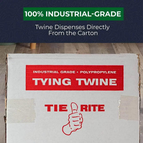 Heavy Duty Polypropylene Tie Twine For Bundling And Packing box, industrial grade, 1 ply, with red label and thumbs-up logo.