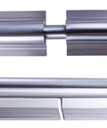 Close-up of Spliced SBR20 Linear Rail Kit 3000mm showing connection joint with precise metal finish and assembly details.