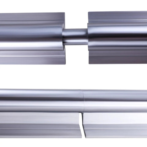 Close-up of Spliced SBR20 Linear Rail Kit 3000mm showing connection joint with precise metal finish and assembly details.