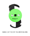 Adjustable Oil Filter Wrench For Three And One Eighth To Three And Seven Eighth Inch Filters, Black And Green, Top View