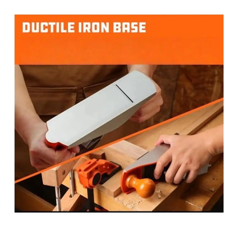 Premium 10 Inch Smoothing Hand Plane With Durable Iron Base And Razor Sharp O1 Steel Blade crafted for precise wood trimming in use.
