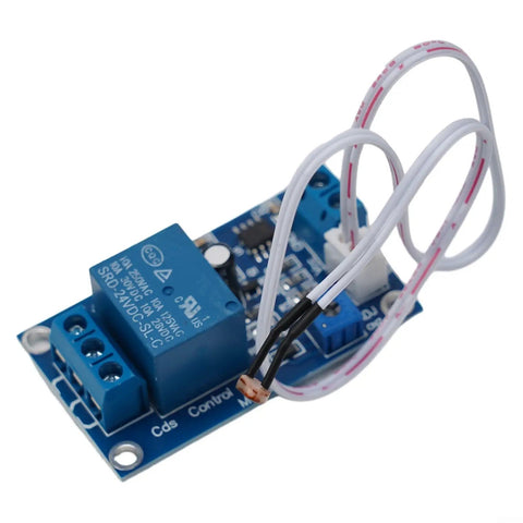 Photoresistor Module Light Control Switch Sensor Relay Board 5V 12V 24V Adjustable Sensitivity For Street Lamp Automation Anti Reverse Protection Easy Plug N Play Outdoor Lighting Projects