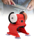 Asixxsix Mini Bench Grinder With Efficient Copper Motor And Dual Corundum Wheels for precision metal polishing and sharpening.