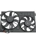 No Sweat Dual Electric Radiator Cooling Fan Assembly Direct Swap Fit For Vw Golf Beetle Jetta Rabbit 2.0L 2.5L showing dual fans