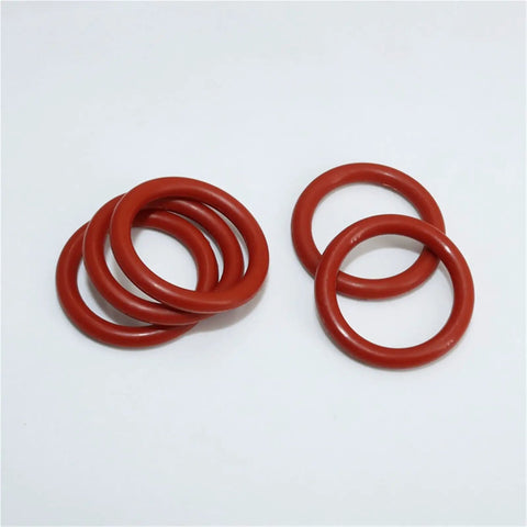 Silicone O Ring Set With CS Size Assortment 1 To 1.5 To 2.0 To 2.4 To 3.1mm Sealing Washers Oil Resistant And High Heat Tolerant Versatile Gasket Kit For Plumbing Automotive Projects, red rings