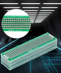 Double Sided PCB Prototype Boards Set Of Ten For DIY Soldering Two By Eight Centimeter FR4 Tin Plated with 1mm holes shown