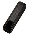 Grab And Go Travel Power Supply Case For Single Flat Top Batteries, black textured design, compact emergency charger for devices.
