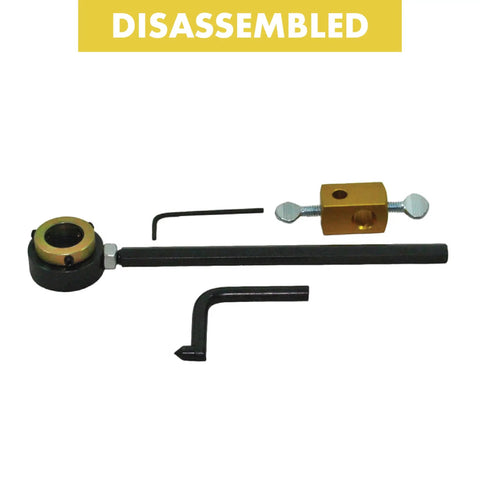 Circle Wiz Cutting Attachments For Conventional Torches With 0.5 Inch Width And 0.5 Inch Length And Universal Brass Bushing, disassembled view