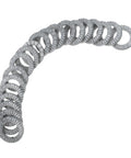 Built Tough Manganese Steel Wedge Locking Washers heavy duty anti loosening hardware arranged in a curve for machinery and construction.