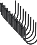 Heavy Duty 4 Inch E Track J Hooks 10 Pack For Trailers And Vans Carbon Steel With Zinc Coating 500 Lbs Working Load 1400 Lbs Break Strength Fits Enclosed Trailers And E Track Systems, black E-track J hooks