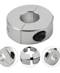 Solid Aluminum Alloy Single Split Clamp Shaft Collar With Shiny Anodized Finish Engineered For Powerful Grip On Softer Shafts Handling Low Axial Loads Ideal For Wide Range Of Uses In Shops And Factories Providing Long Term Performance All Need, aluminum split collar