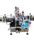 Slick Automatic Desktop Labeler With Heavy Duty Chain Conveyor Fast Track Setup For Round Square Bottles High Throughput Packaging System No Sweat Loading Smooth Labeling For Liquids Lotions And Merchandise 110V.