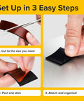 Magnetic Tape With Adhesive Backing 10 Feet Long By Half Inch Wide DIY Friendly Lightweight Magnetic Strip setup steps