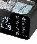 Score That Perfect Shine On All Your Favorite Bling Like Jewelry Glasses And Watches Using This Super Effective 48Khz Ultrasonic Deep Cleaning Machine With Smart Touch Controls And Precision Safety Alarm, displaying controls and water with jewelry.