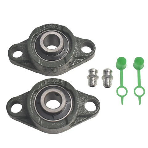 Beefy Silver Galvanized Jackshaft Kit For Go Karts And Minibikes With UCFL203 Pillow Block Bearings, kit components shown