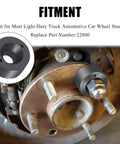 Wheel Stud Installer Tool Replacement 22800 For Most Light-Duty Trucks And Cars shown with fitment diagram