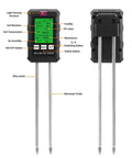 All In One 6 In 1 Soil Tester With pH Meter And LCD Display showing soil moisture, temperature, humidity, and fertility readings