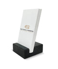 Black Granite Handmade Vertical Card Holder for Desk Holds Up to 20 Visiting Cards Desktop Card Stand for Home and Office Slick Elegant Luxurious Office Decor Eco Friendly and Durable Desk Accessory