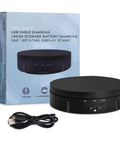 JAYEGT 22lbs Motorized Rotating Turntable Display Stand, Electric 360 Degree Spinning Base with USB charging.