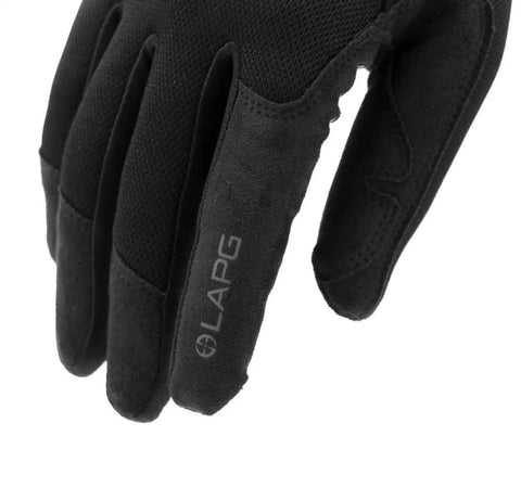 Core Patrol Gloves For Men Lightweight And Grippy Durable Work Gloves With Touchscreen Compatibility For Precise Control And Everyday Use Comfortable Fit Black Large shown close-up.