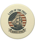 Patriotic 4th Of July Sailboat Flag Pop Grip Adhesive Phone Holder With Vintage American Flag Design And Freedom Pride For Everyday Use