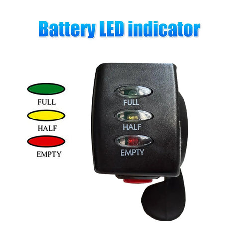 Thumb Throttle For Electric Bikes And Scooters With Battery Display 36V 48V Power Accelerator 65 Inch Cable Fits 22mm Handlebars Easy Install On Seven Eighths Inch Bars Smooth Response Speed Control