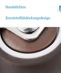 Close-up of dustproof TPE rubber wheel from Set Of 4 L Shaped Silent Swivel Casters With 360 Degree Rotation And TPE Rubber Wheels For Furniture