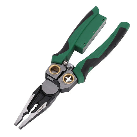 SASKATE 8 In 1 Wire Stripper Pliers With Voltage Tester Multi Functional Crimping Cutting Tool For Electrical Work High Carbon Steel open view