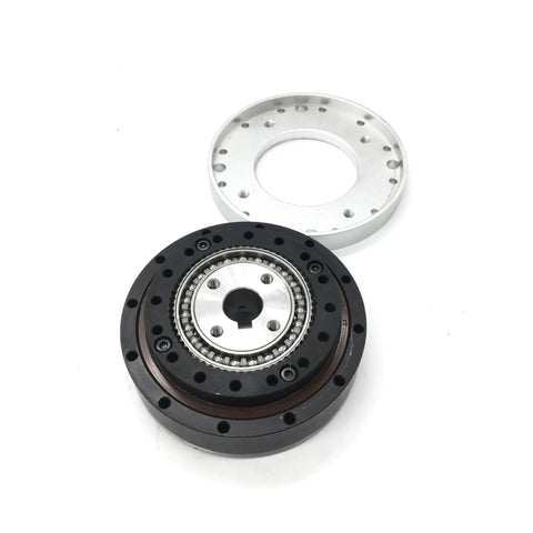 Precision Strain Wave Gear Harmonic Reducer With Knockout 30 To 1 Ratio for CNC Rotary Tables featuring black and silver components.