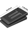 Adjustable Plastic Shims And Table Wedges For Furniture Leveling, 2x1.2 inch black plastic pads for stabilizing furniture.