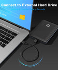 USB 3.0 A To A Cable 3 Feet Gold Plated Connectors For External Hard Drive Enclosures DVD Players And Laptop Coolers Not For Direct Computer To Computer Data Transfer Or Charging, connected to external drive