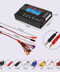 All In One RC Battery Charger And Discharger For 1S To 6S LiPo LiFe Liion And 1S To 15S NiMH NiCd Packs, Auto Stop When Full, Fireproof Shell