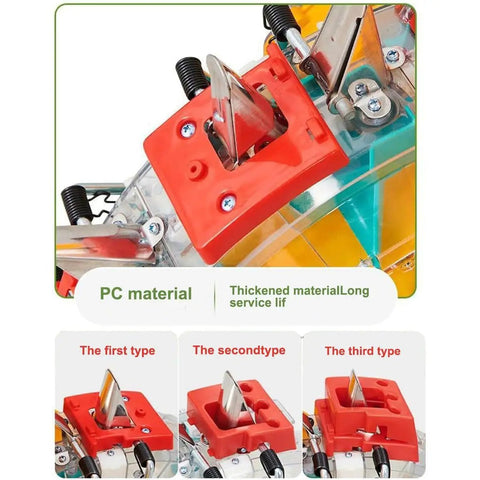 Close-up of the precision mechanism in a Walk-Behind Seed Spreader For Lawn And Farm No-Fuss Manual Push Roller Seeder.